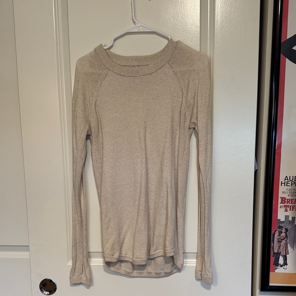 lululemon athletica wool Light Beige Long Sleeve sweater - Picture 3 of 10
